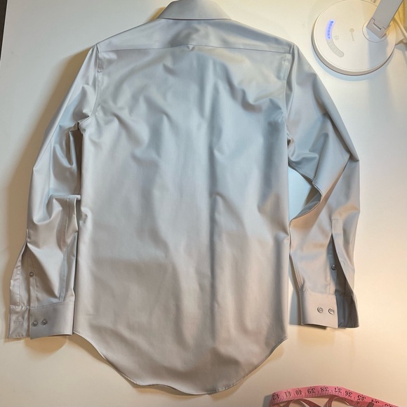 Calvin Klein Gray Infinite Non-Iron Slim Fit Stretch Dress Shirt Button-up - Picture 2 of 11